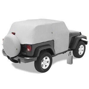 Bestop 81040-09 All Weather Trail Cover for 2007-2018 Jeep Wrangler 2-Door Gray